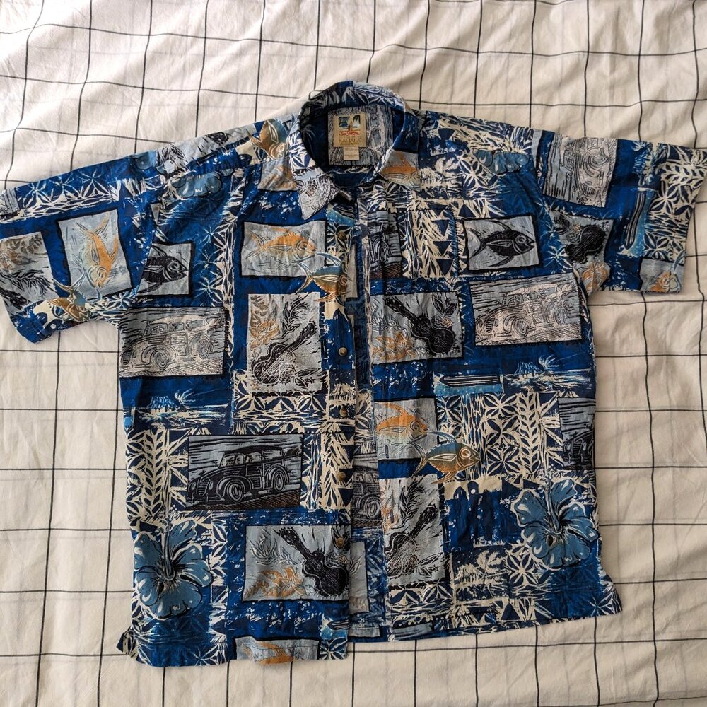 Vintage Hawaiian Shirt - Size L - John Severson Collection by Kahala
